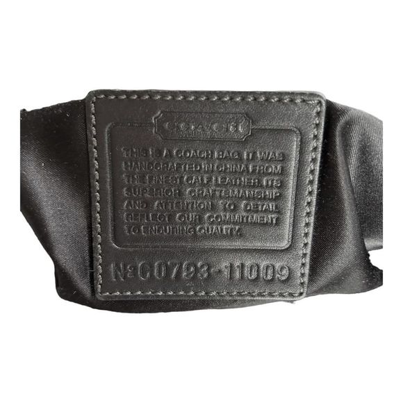 COACH Black Patent Leather Shoulder Bag Hobo Zip Closure Purse - Picture 9 of 9